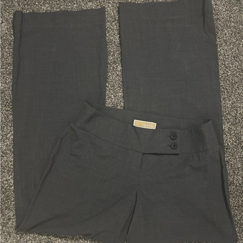 Michael Kors Charcoal Wide Leg Pants